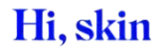 Hi, skin logo