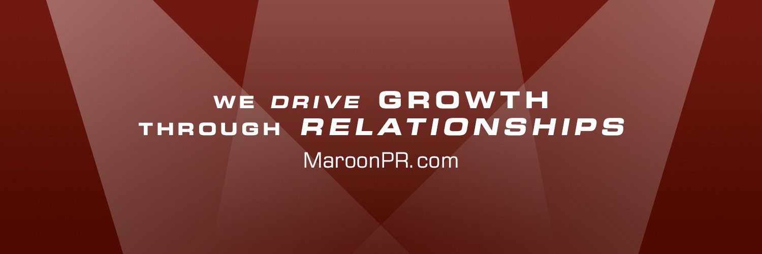 Maroon PR banner