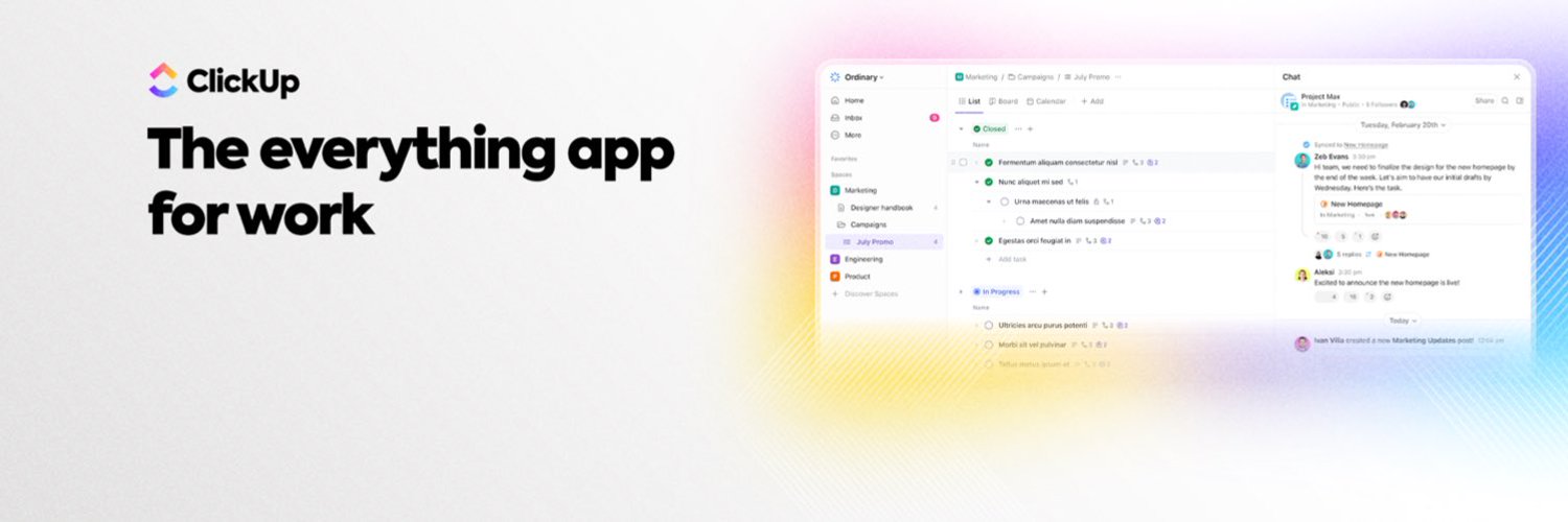 ClickUp banner