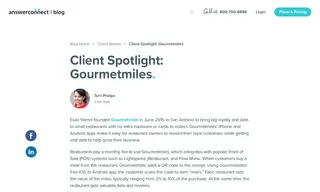 Preview of the Gourmetmiles Case Study