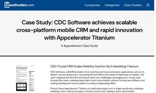 Preview of the CDC Software Case Study