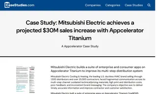 Preview of the Mitsubishi Electric Case Study