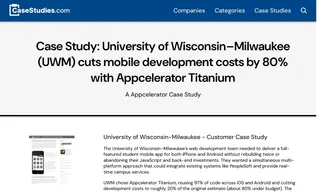 Preview of the University of Wisconsin-Milwaukee (UWM) Case Study