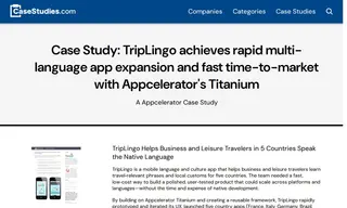 Preview of the TripLingo Case Study