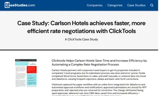Preview of the Carlson Hotels Case Study