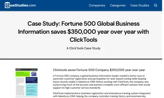 Preview of the Fortune 500 company Case Study