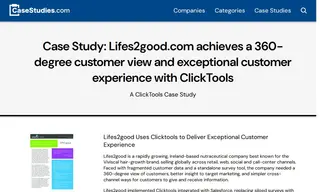 Preview of the Lifes2good.com Case Study