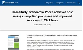 Preview of the Standard & Poor's Case Study