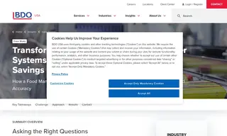 Preview of the Global Food Manufacturer Case Study