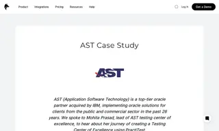 Preview of the AST (Application Software Technology) Case Study