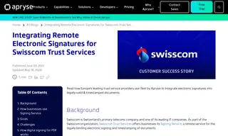 Preview of the Swisscom Trust Services Case Study