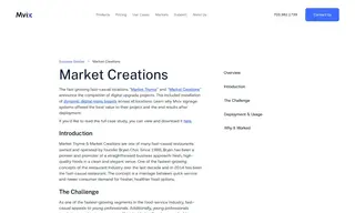 Preview of the Market Creations Case Study