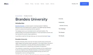 Preview of the Brandeis University Case Study