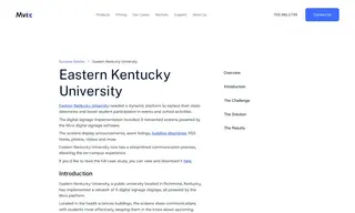 Preview of the Eastern Kentucky University Case Study