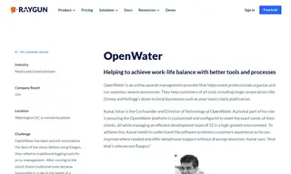 Preview of the OpenWater Case Study
