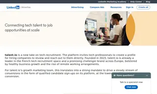Preview of the Talent.io Case Study