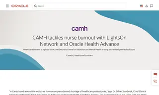 Preview of the Centre for Addiction and Mental Health (camh) Case Study