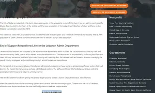 Preview of the City of Lebanon, Kentucky Case Study