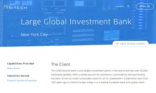 Preview of the Large European Bank With Global Reach Case Study