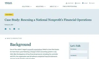 Preview of the One of the Nation’s Largest Nonprofit Organizations Case Study