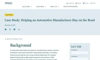 Preview of the Automotive Aftermarket Manufacturer Case Study