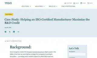 Preview of the ISO-Certified Manufacturing Company Case Study