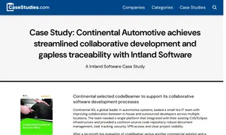 Preview of the Continental Automotive Case Study