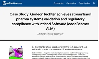 Preview of the Gedeon Richter Case Study