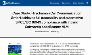Preview of the Hirschmann Car Communication GmbH Case Study
