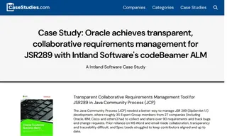 Preview of the Oracle Case Study