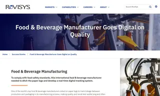 Preview of the World’s Top Food & Beverage Manufacturer Case Study