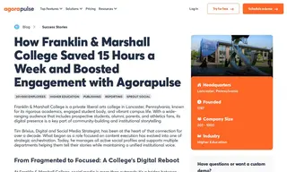 Preview of the Franklin & Marshall College Case Study