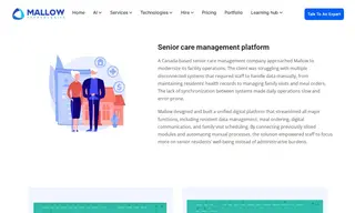 Preview of the Canada-based Senior Care Management Company Case Study