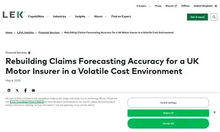 Preview of the UK Personal Lines Motor Insurer Case Study
