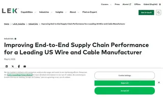 Preview of the Leading US Wire and Cable Manufacturer Case Study