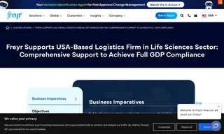 Preview of the USA-Based Logistics Firm in Life Sciences Sector Case Study