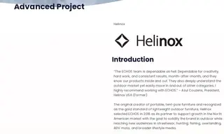Preview of the Helinox USA Case Study
