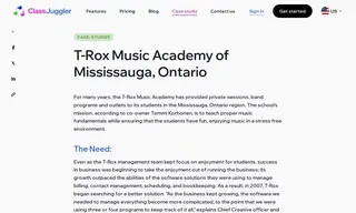 Preview of the T-Rox Music Academy of Mississauga Case Study