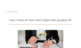 Preview of the U-Pak Case Study