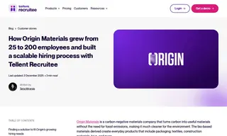 Preview of the Origin Materials Case Study