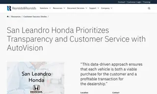 Preview of the San Leandro Honda Case Study