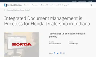 Preview of the Honda Dealership in Indiana Case Study
