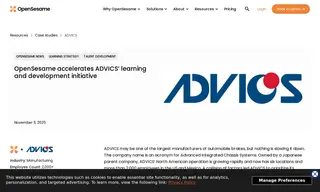 Preview of the ADVICS Case Study