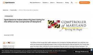 Preview of the Office of the Comptroller of Maryland Case Study