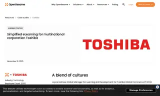 Preview of the Toshiba Case Study