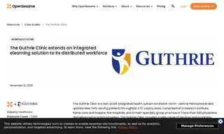 Preview of the The Guthrie Clinic Case Study