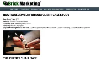 Preview of the Boutique Jewelry Brand Case Study