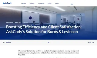 Preview of the Burns & Levinson LLP Case Study