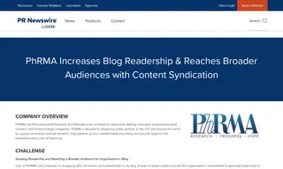 Preview of the Pharmaceutical Research and Manufacturers of America (PhRMA) Case Study