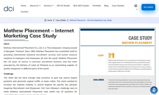 Preview of the Mathew International Placement Co., Ltd. Case Study